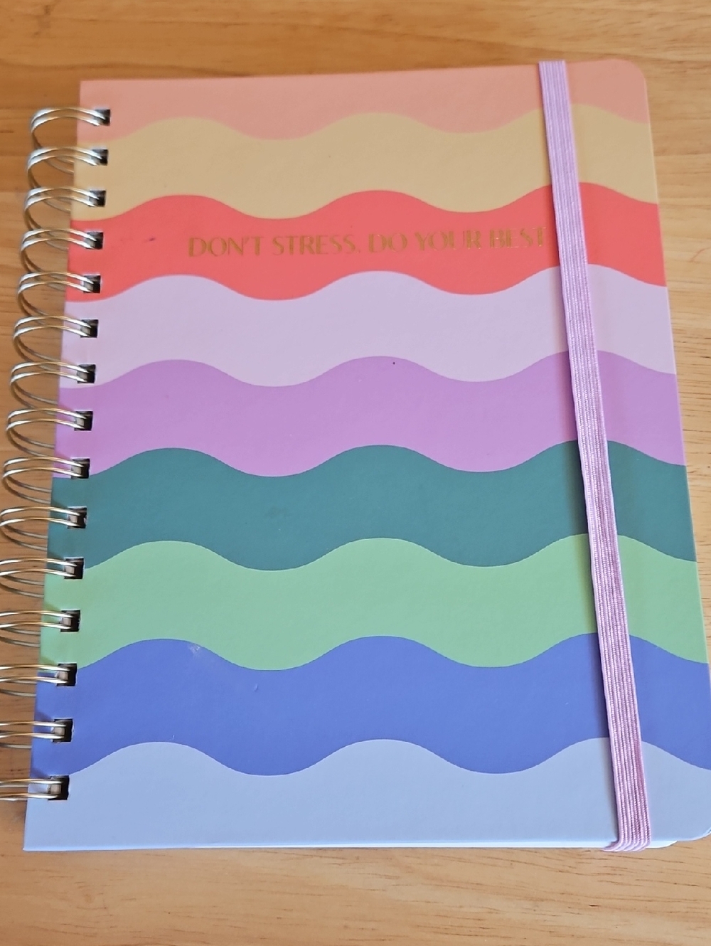 Spritz brand "You Got This" self-care spiral journal featuring pastel wavy strip